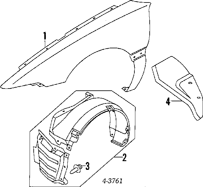  Guardabarros delantero izquierdo para Mitsubishi Eclipse 1 