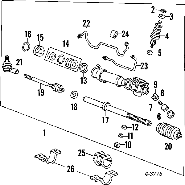  Cremallera de dirección para Mitsubishi Eclipse 1 