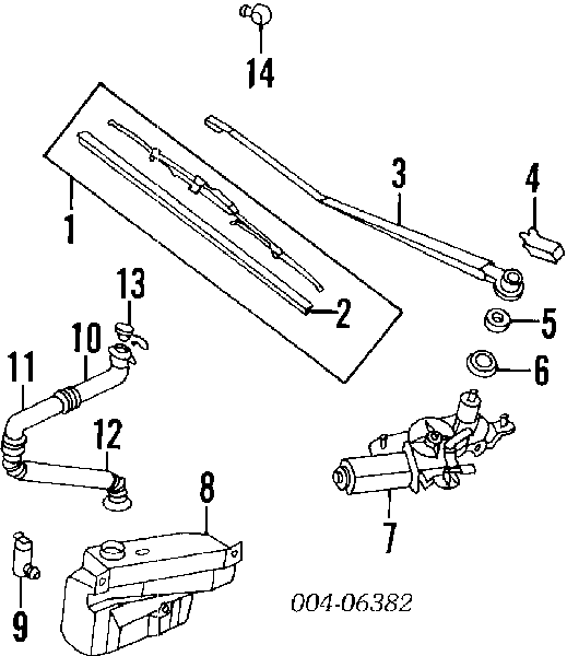 MB435691 Mitsubishi limpiaparabrisas de luna delantera copiloto