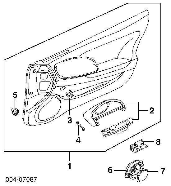 MB608104 Mitsubishi clips fijación, revestimiento puerta