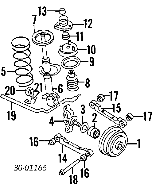 5530289A26 Nissan amortiguador trasero derecho