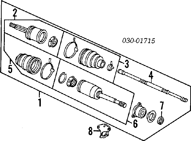 3974129R87 Nissan fuelle, árbol de transmisión delantero interior