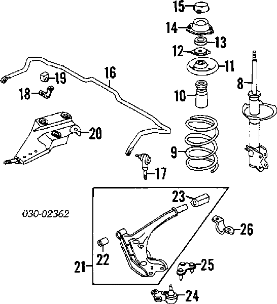 5432065E00 Nissan soporte amortiguador delantero