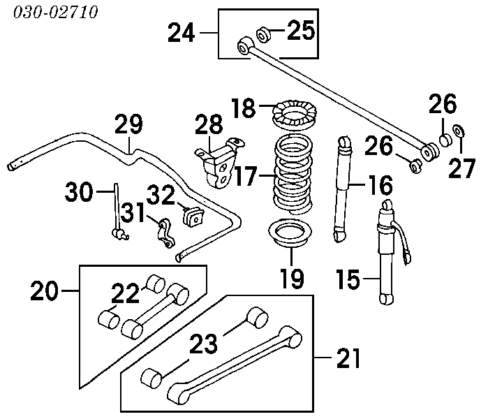 5621045G25 Nissan amortiguador trasero