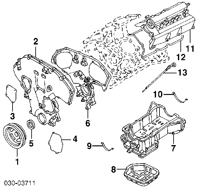 1230331U10 Nissan polea, cigüeñal