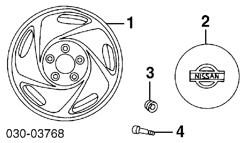 Tuerca de rueda 4022440P00 Nissan