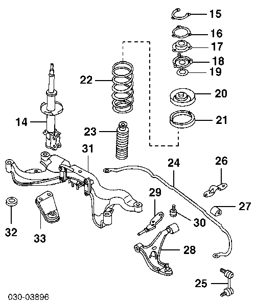 543032Y985 Nissan amortiguador delantero izquierdo