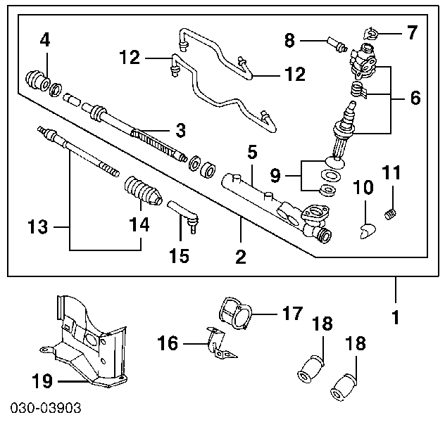 485215Y425 Nissan barra de acoplamiento