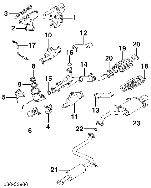 2069224U00 Nissan junta de tubo de escape silenciador