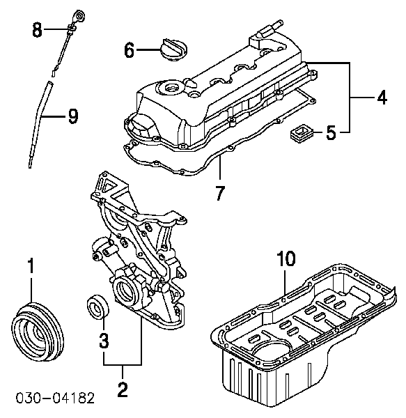 1351010Y13 Nissan anillo retén, cigüeñal frontal