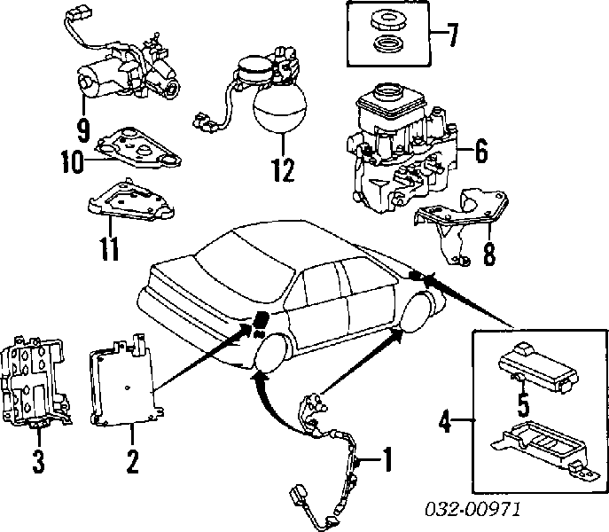 Sensor ABS trasero derecho 57470SM4952 Honda