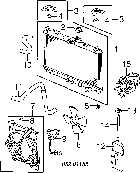 19010P14505 Honda radiador refrigeración del motor