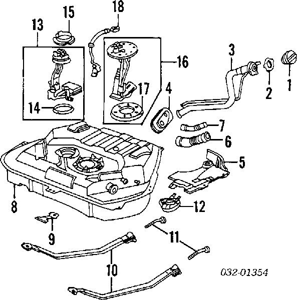 17040SR2A31 Honda bomba de combustible eléctrica sumergible