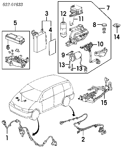  Sensor ABS trasero derecho para Honda Shuttle 1 