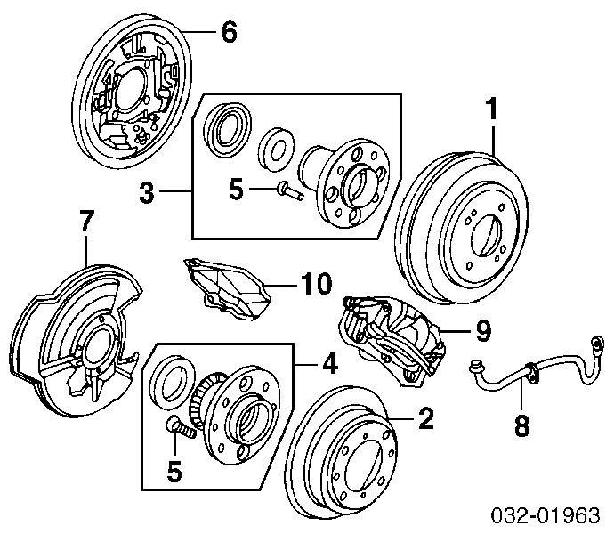 43018S04003 Honda pinza de freno trasero derecho