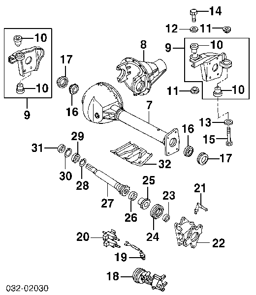 Cojinete, palier, eje delantero 94407724 General Motors