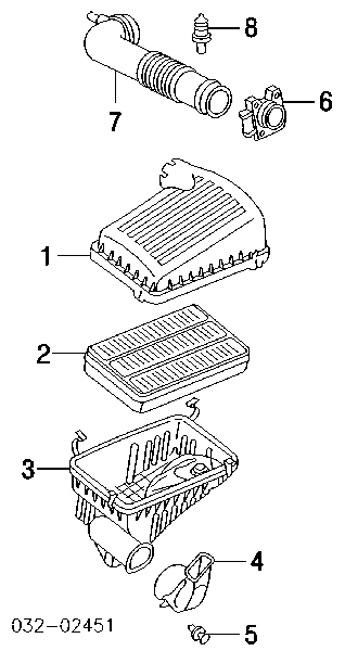 2908429000 Honda filtro de aire