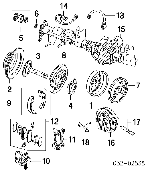 8972077020 Honda disco de freno trasero