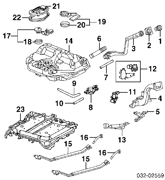 Depósito de combustible 17500S04G30 Honda