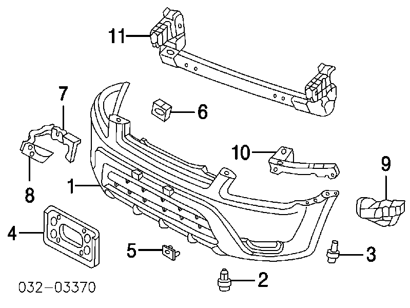  Refuerzo parachoque delantero para Honda CR-V RD
