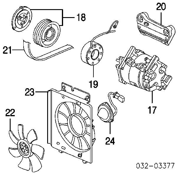 38920PNB013 Honda correa trapezoidal