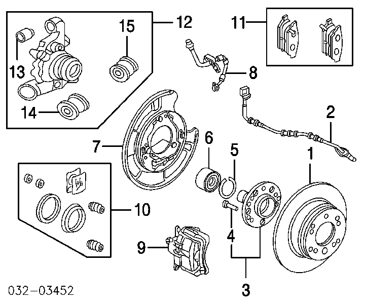 Cubo de rueda trasero 42210S9A000 Honda