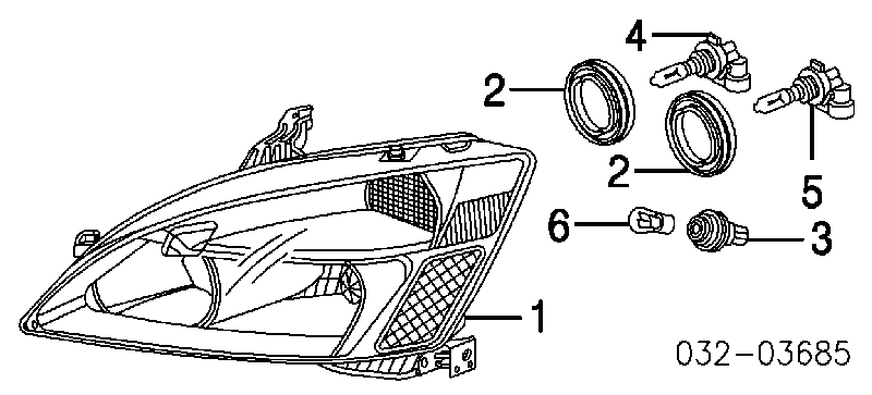  Lámpara, luz intermitente para Honda Accord 6 