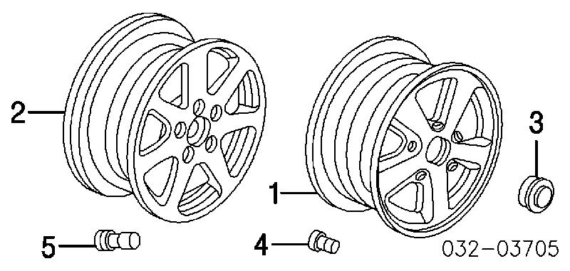  Tapacubo rueda para Honda Accord 8 