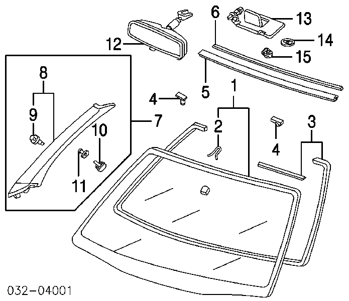  Moldura de parabrisas para Honda Accord 7 