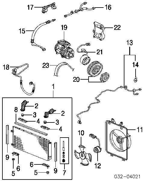 80101S0XA01 Honda receptor-secador del aire acondicionado