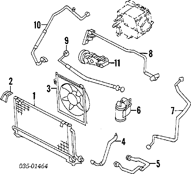  Condensador aire acondicionado para Mazda MX-3 EC