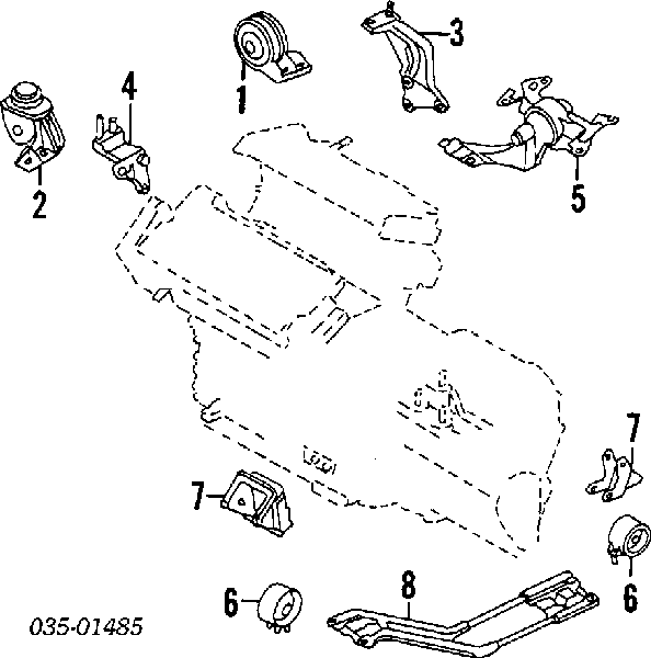 EA0339040 Mazda soporte de motor trasero