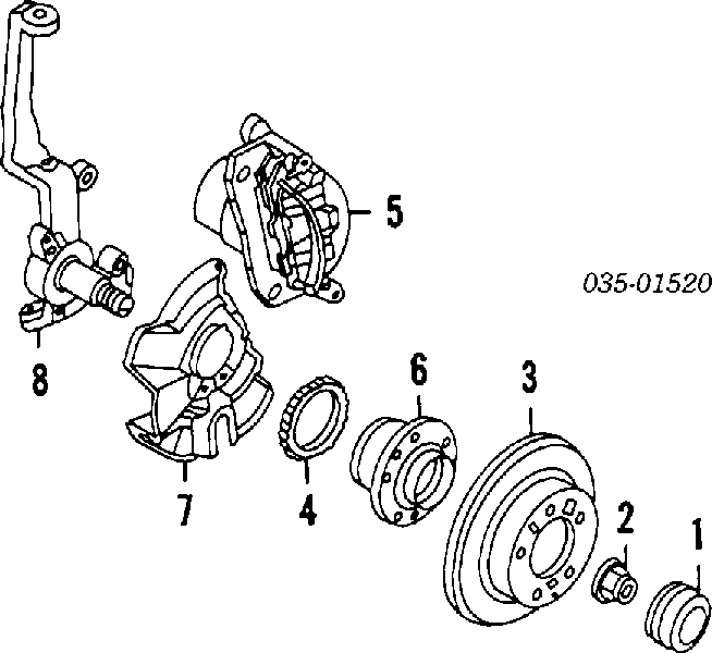 J0013315XA Mazda cubo de rueda trasero