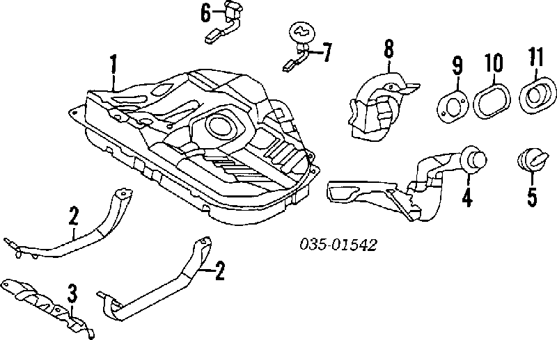 Depósito de combustible BR9342110B Mazda