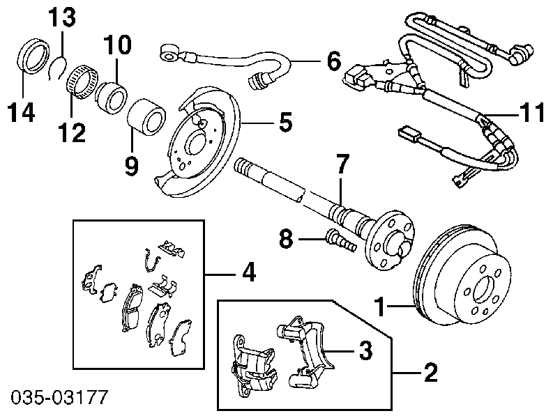 J0Y12643ZB Mazda pastillas de freno traseras