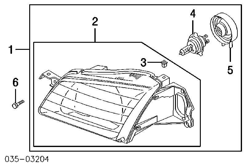  Faro izquierdo para Mazda Protege 4 DOOR