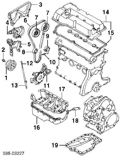 ZL0110235 Mazda junta de la tapa de válvulas del motor