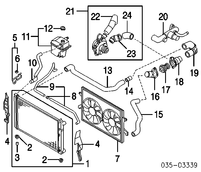 Termostato, refrigerante GY0115171 Mazda