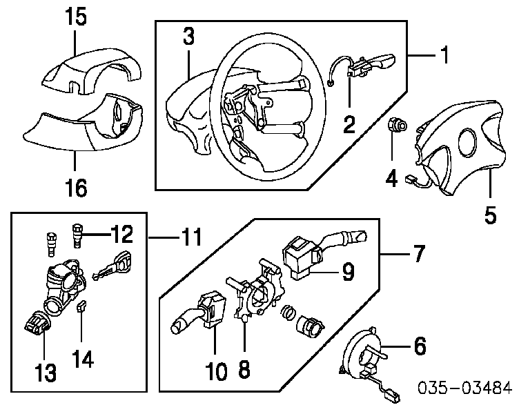  Sensor ángulo dirección para Mazda MPV 2 