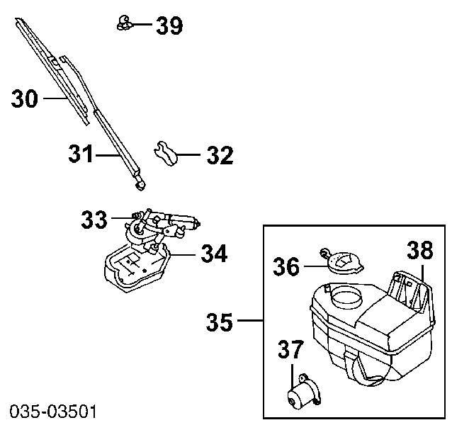  Bomba de limpiaparabrisas delantera para Mitsubishi L 300 P0W, P1W, P2W