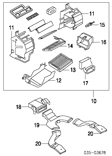  Radiador de calefacción para Mazda MPV 2 