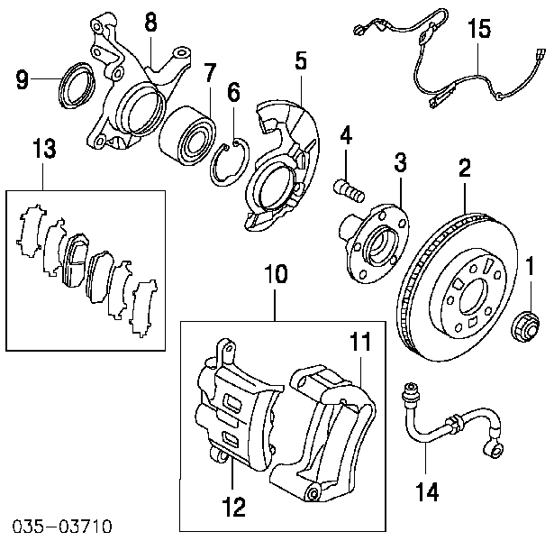 Pinza de freno delantera izquierda ADM548503 Blue Print