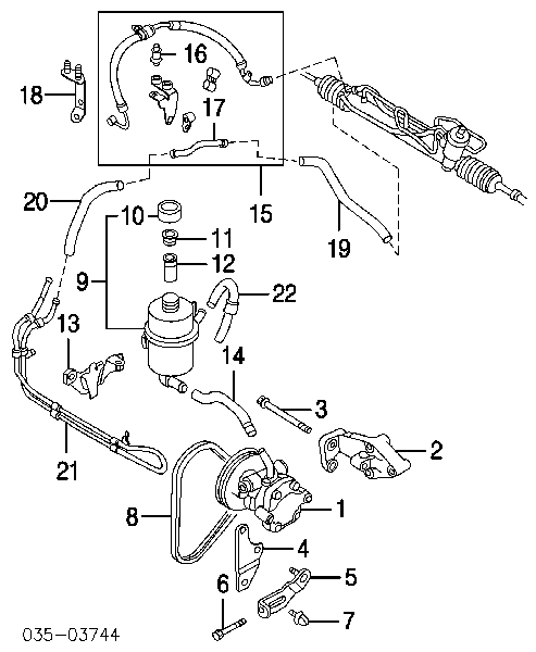 ZL0115907 Mazda correa trapezoidal