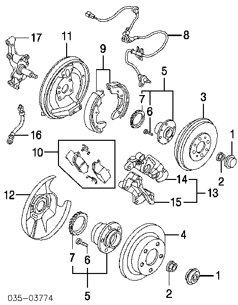 GGYB2643Z Mazda pastillas de freno traseras