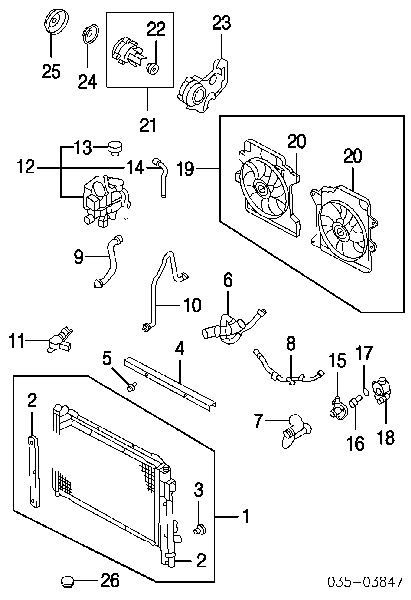 YF0915100 Mazda bomba de agua