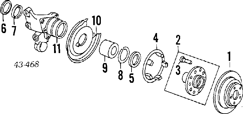 26220AA131 Subaru pinza de freno trasera izquierda