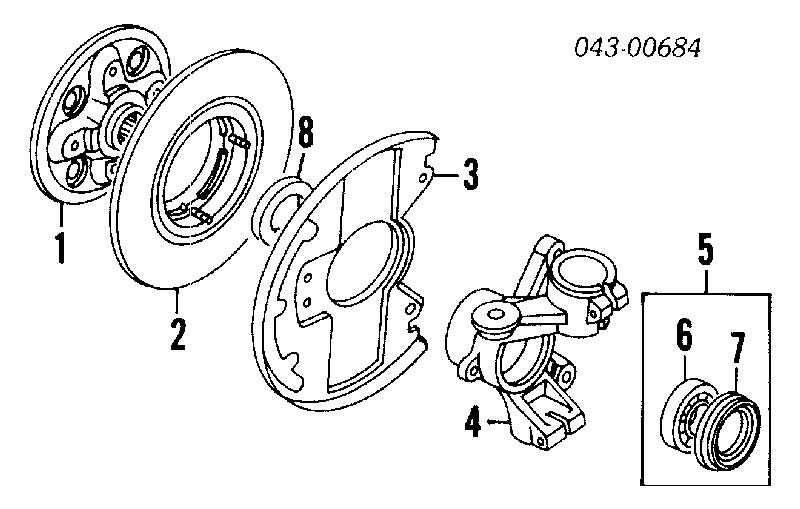 725110901 Subaru pinza de freno delantera derecha