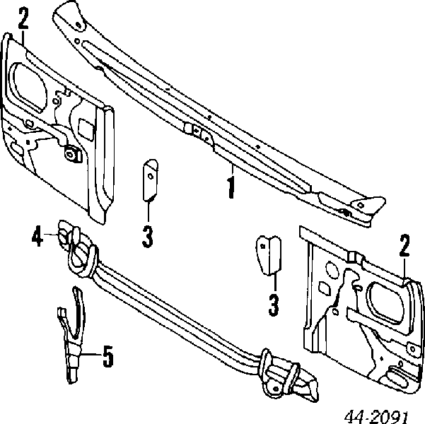  Soporte de radiador superior (panel de montaje para foco) para Toyota Hilux N