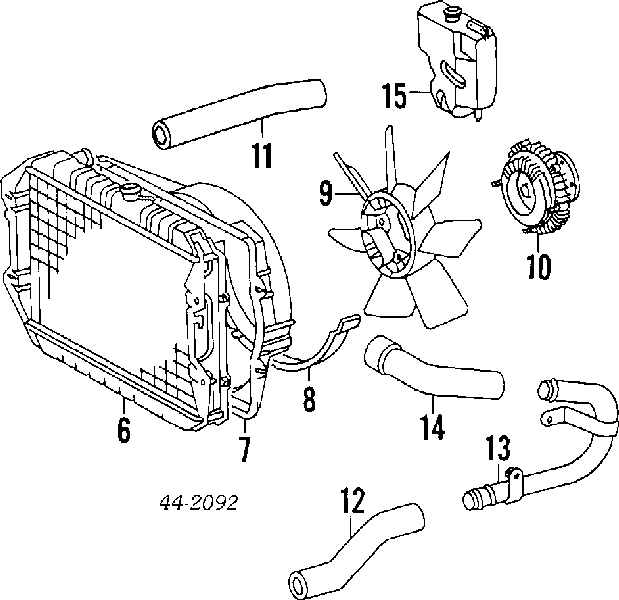 1621038024 Toyota embrague, ventilador del radiador