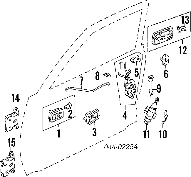  Bisagra de puerta delantera izquierda para Toyota Hilux N